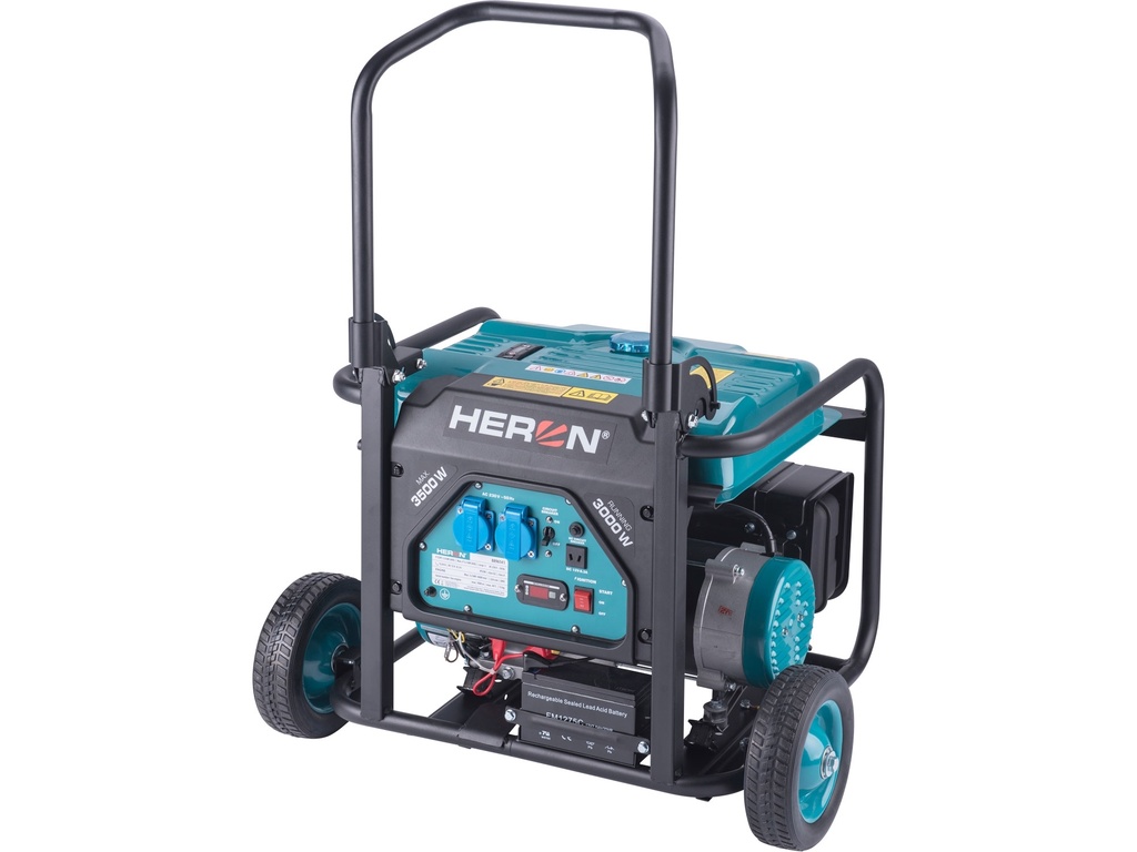 Elektrocentrála benzínová 7,4HP/3,5kW, podvozok, elektrický štart