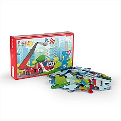 Puzzle autíčko s rebríkom Rosenbauer