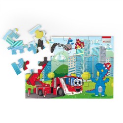Puzzle autíčko s rebríkom Rosenbauer