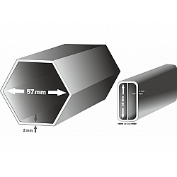 Nožnicový stan 3x6 m BIG HEXAGON 4 nohy