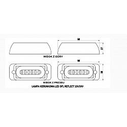 LED SMEROVÉ SVIETIDLÁ 2 X 6 DUAL COLOR 12/24V