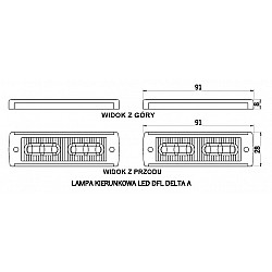 LED SMEROVÉ SVIETIDLÁ DELTA 2X6, 12/24V