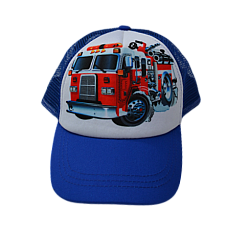Detská čiapka šiltová s hasičským autkom