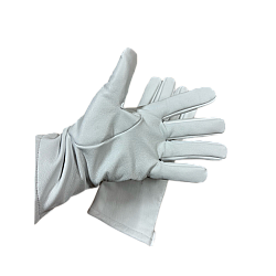 Biele kožené rukavice Tessa