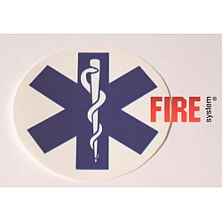Lekársky kríž modrý samolepka EMS