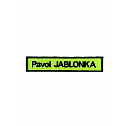Menovka vyšívaná - suchý zips - zelená neon