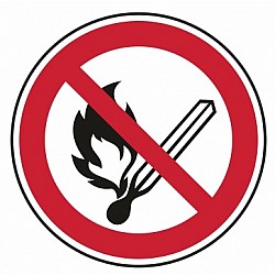 Zákaz fajčiť a vstupovať s otvoreným ohňom 	