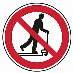 Zákaz jazdy na paletových vozíkoch