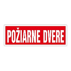 Nálepka POŽIARNE DVERE označenie