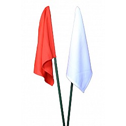 Rozhodcovské vlajky SET (biela/červená)