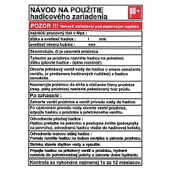 Návod na použite hydrantu