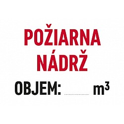 Tabuľa označenie POŽIARNA NÁDRŽ 420 x 300 mm