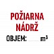 Tabuľa označenie POŽIARNA NÁDRŽ 420 x 300 mm