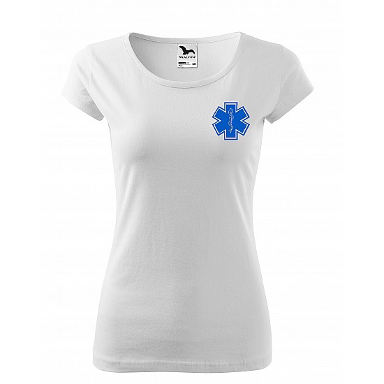 Tričko dámske – znak EMS a nápis RESCUE