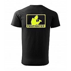 Tričko FIREFIGHTER - neonová žltá potlač