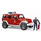Hasičský Jeep Wrangler Unlimited Rubicon + hasič a maják Hasičský Jeep Wrangler Unlimited Rubicon + hasič a maják