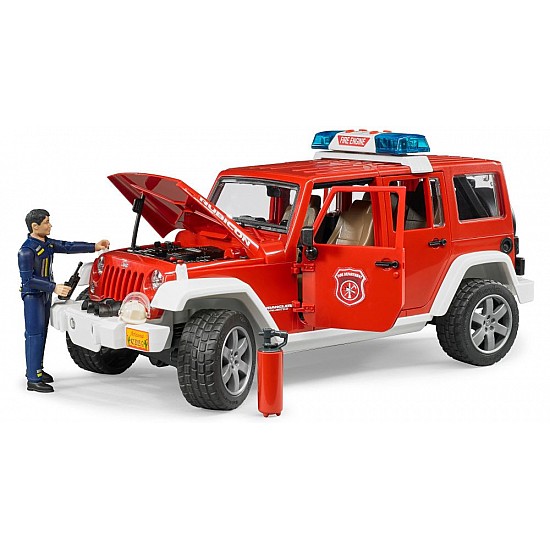 Hasičský Jeep Wrangler Unlimited Rubicon + hasič a maják