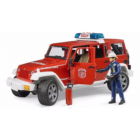 Hasičský Jeep Wrangler Unlimited Rubicon + hasič a maják
