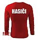 Tričko FIT dlhý rukáv biely nápis HASIČI Tričko FIT dlhý rukáv biely nápis HASIČI