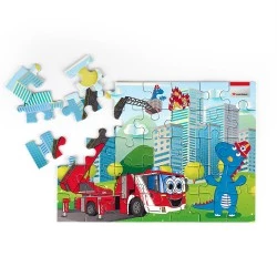Puzzle autíčko s rebríkom Rosenbauer