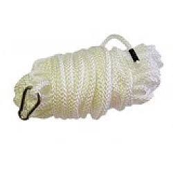 Ventilové lano 8 mm x 25 m - biele polyester