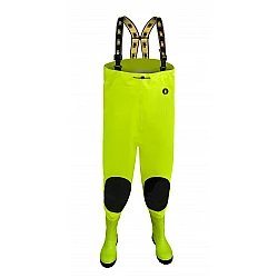 Brodiace nohavice - prsačky FLUO žltozelené