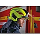 Prilba HEROS TITAN Rosenbauer signálna žltá-luminiscenčná, zlatý štít, zátylník, kandahár, okuliare a nálepky Prilba HEROS TITAN Rosenbauer signálna žltá-luminiscenčná, zlatý štít, zátylník, kandahár, okuliare a nálepky