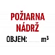 Tabuľa označenie POŽIARNA NÁDRŽ 420 x 300 mm