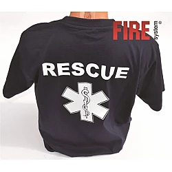 Tričko KR – znak EMS a nápis RESCUE