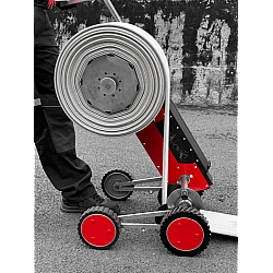 ET-Roller 7 elektrický navíjač požiarnych hadíc do 6" napájaný Milwaukee batériami