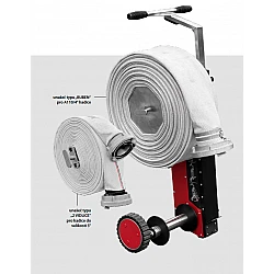 ET-Roller 6 Elektrický navíjač požiarnych hadíc do 4" napájaný 18 V Milwaukee aku batériami