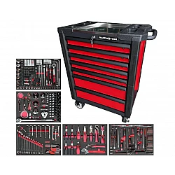 Dielenský vozík s 335 ks náradím pre mechanikov, 7 zásuviek