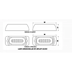 LED SMEROVÉ SVIETIDLÁ 2 X 6 DUAL COLOR 12/24V