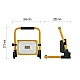 LED reflektor ACCO nabíjací prenosný, 20 W studená biela LED reflektor ACCO nabíjací prenosný, 20 W studená biela