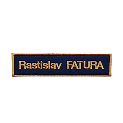 Menovka vyšívaná - suchý zips 125 mm x 30 mm