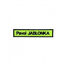 Menovka vyšívaná - suchý zips - zelená neon