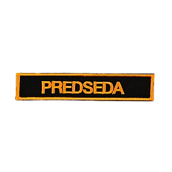 Menovka vyšívaná - suchý zips PREDSEDA