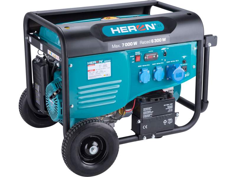 Elektrocentrála benzínová 7,0kW/15HP, pre zváranie, elektrický štart, podvozok Elektrocentrála benzínová 7,0kW/15HP, pre zváranie, elektrický štart, podvozok