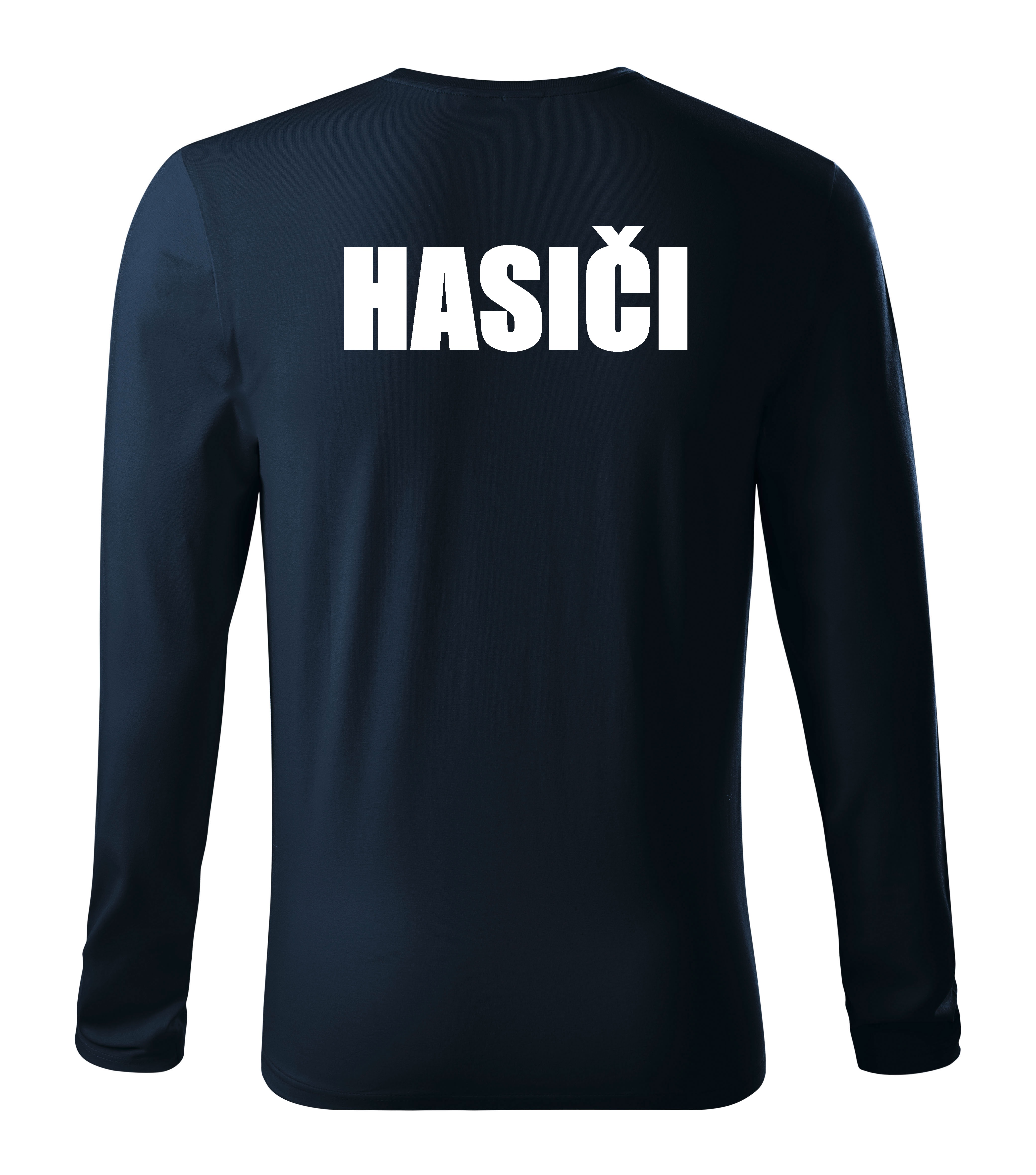 Tričko dlhý rukáv biely nápis HASIČI Tričko dlhý rukáv biely nápis HASIČI
