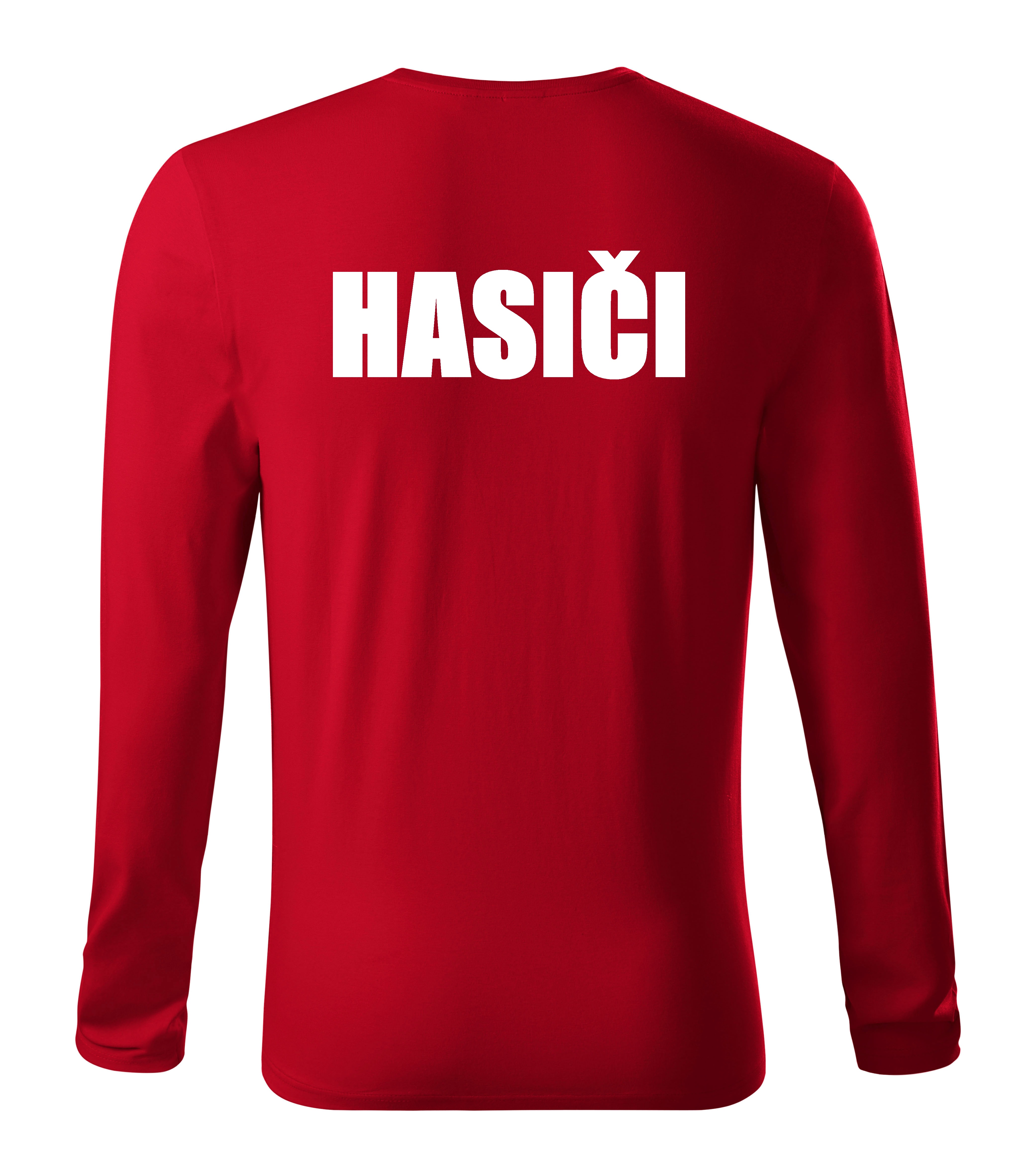 Tričko dlhý rukáv biely nápis HASIČI Tričko dlhý rukáv biely nápis HASIČI