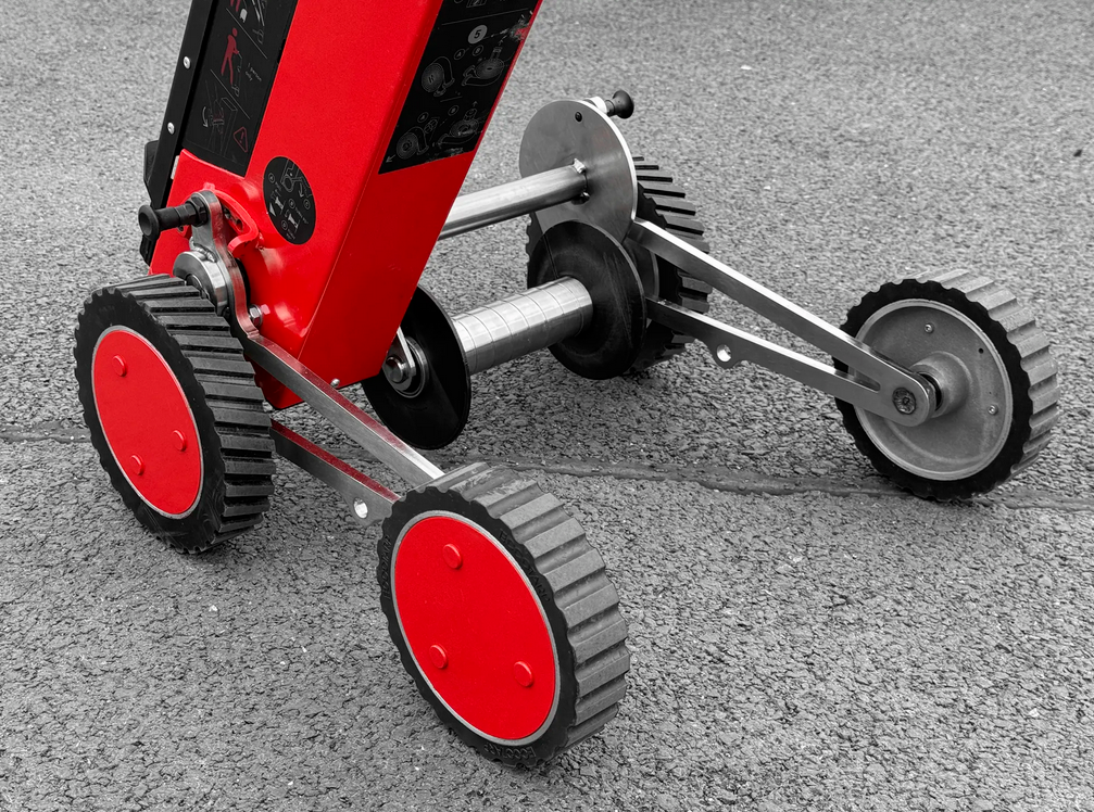 ET-Roller 7 elektrický navíjač požiarnych hadíc do 6" napájaný Milwaukee batériami