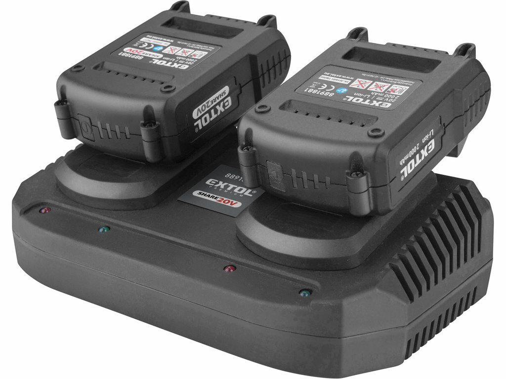 Nabíjačka EXTOL Share 20V, 2×3,5A