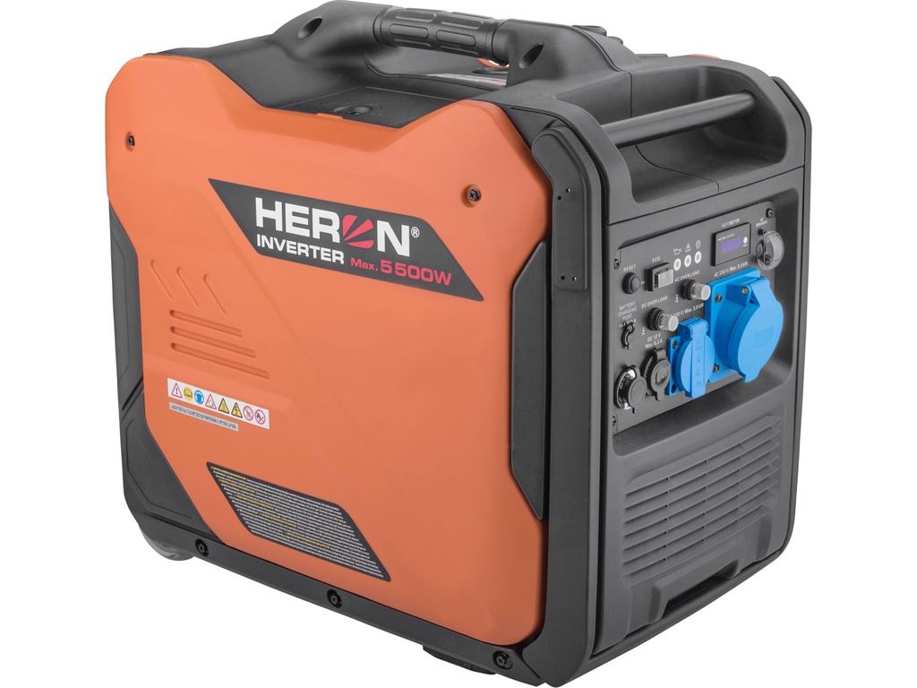 HERON ELEKTROCENTRÁLA DIGITÁLNA INVERTOROVÁ 5,5 kW, ELEKTRICKY ŠTART, DIALKOVÉ OVLADANIE