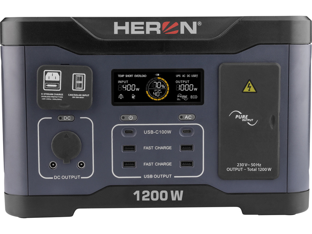 Nabíjacia stanica na akumulátory 1200W, 921Wh