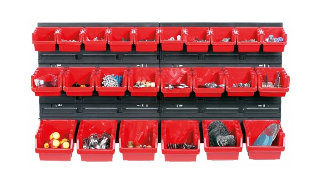 Závesný organizér/držiak s 30 boxmi Závesný organizér/držiak s 30 boxmi