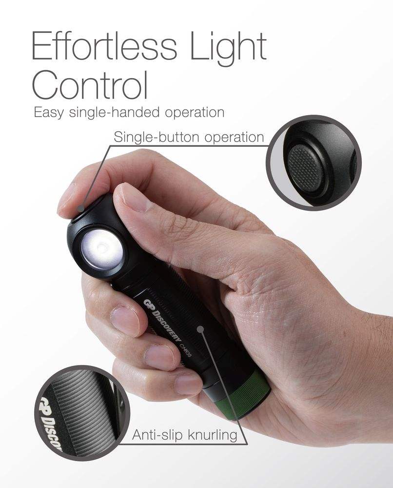 LED nabíjacia čelovka GP Discovery CHR35, 600 lm 