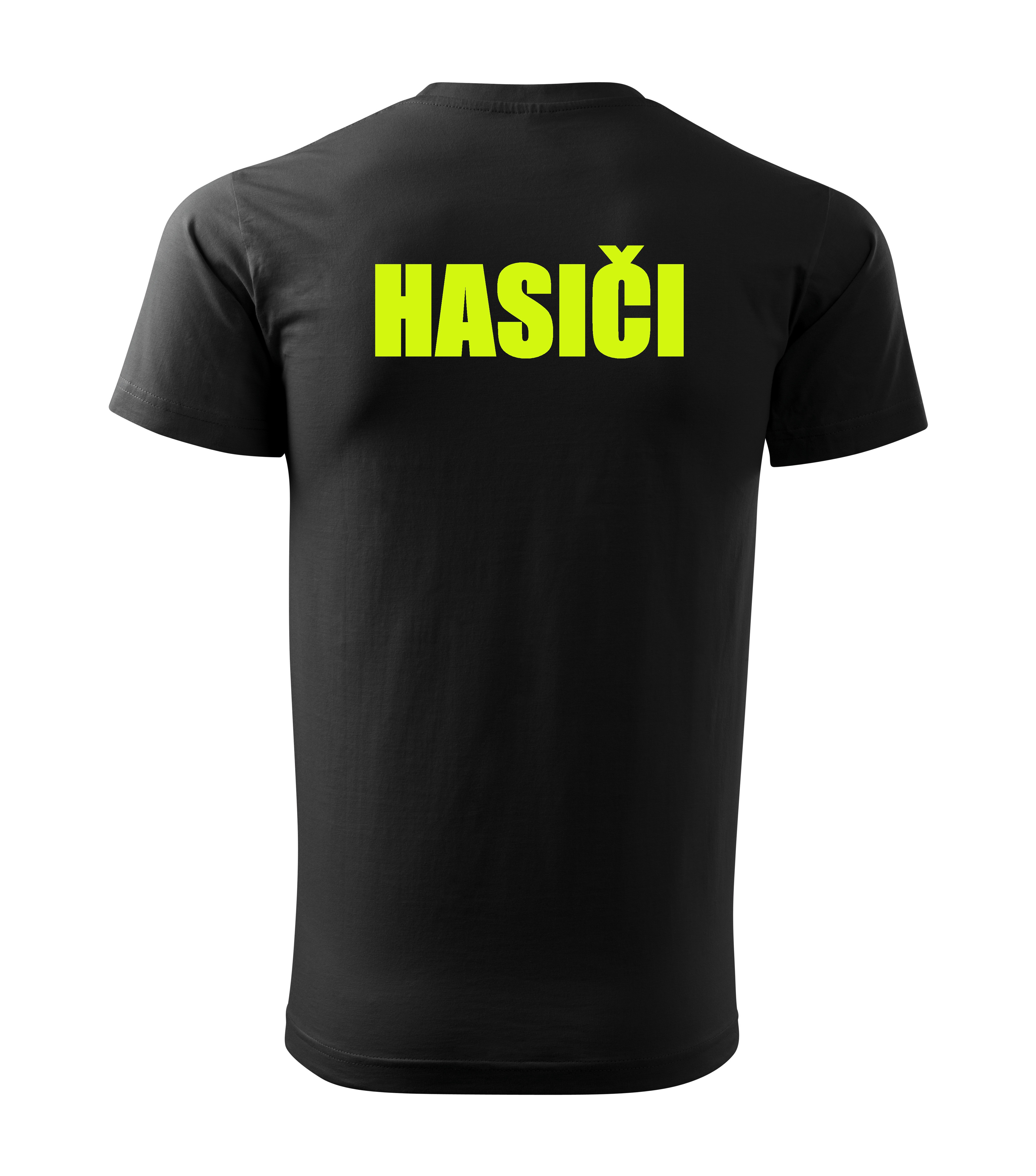 Tričko HASIČI - neonová žltá potlač Tričko HASIČI - neonová žltá potlač