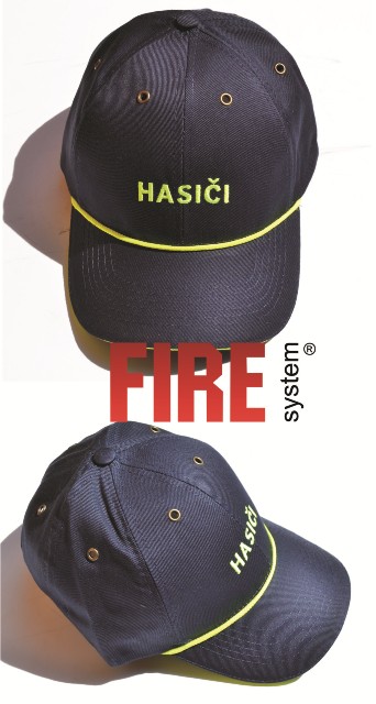 Čiapka šiltová s nápisom HASIČI a páskom