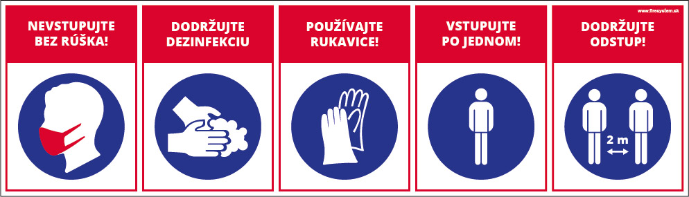 Nálepka pre Pokyny pri vstupe pred Koronavírusom - malá Nálepka pre Pokyny pri vstupe pred Koronavírusom - malá