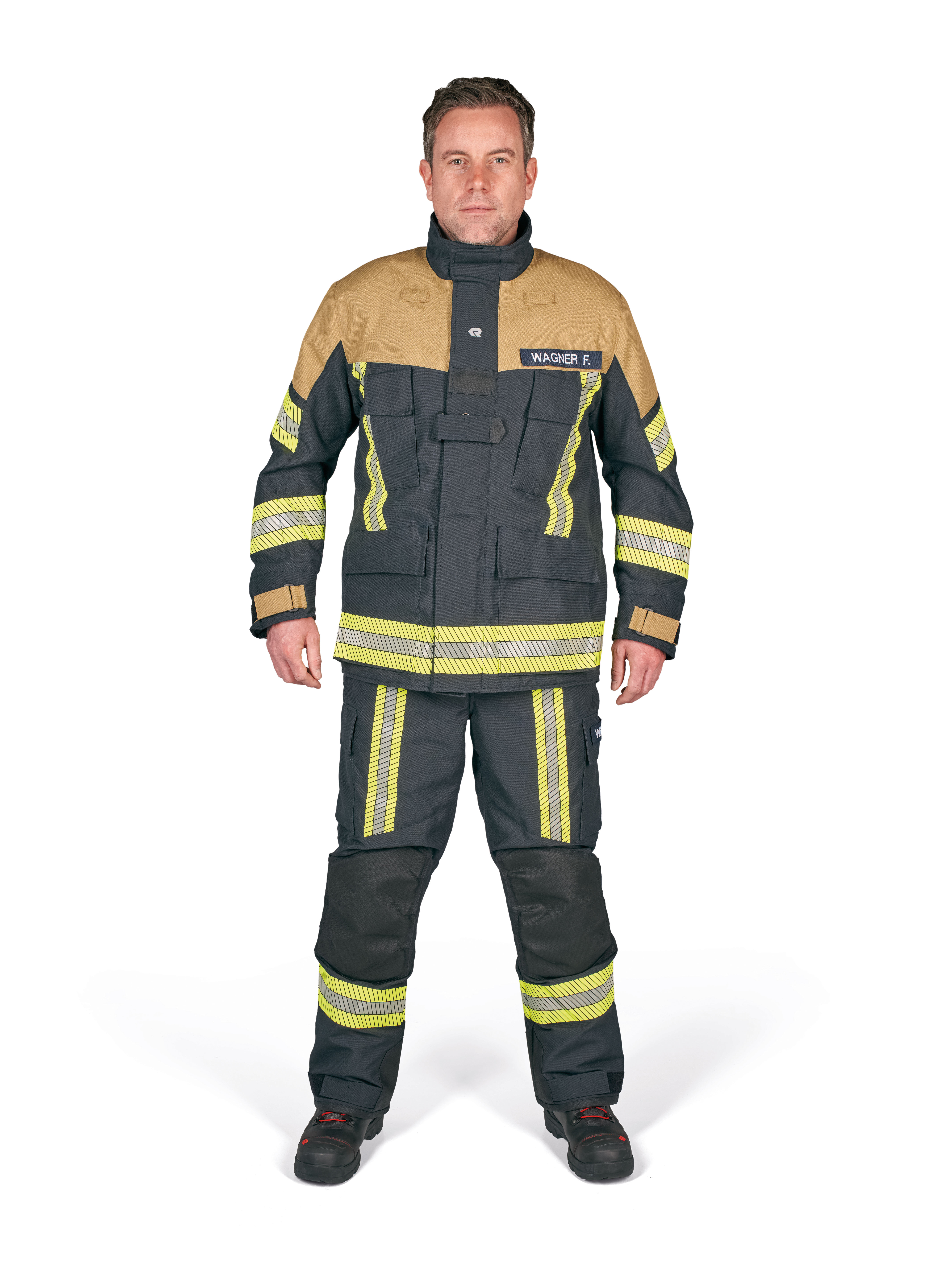 Nový Ľahký zásahový odev Rosenbauer GAROS G 30 s membránou BLACK BLUE /GOLD